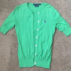 Green Ralph Lauren Cardigan